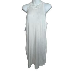 NWT Aritzia Sun Deh‎ Jodie Crew Neck Tank Dress White Espace Size XL